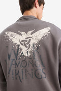 "Walk Among Vikings" Oversized Graphic Sweatshirt