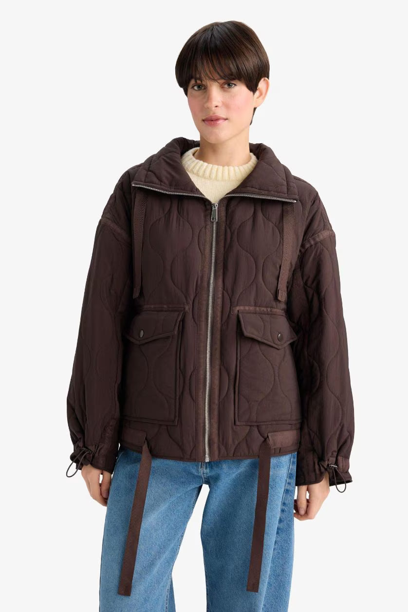 Structured Quilted Utility Jacket